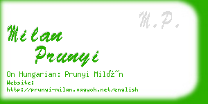 milan prunyi business card